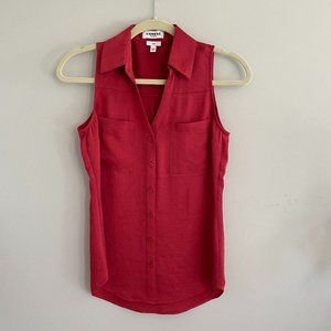 Express Sleeveless Solid Portofino Slim Shirt